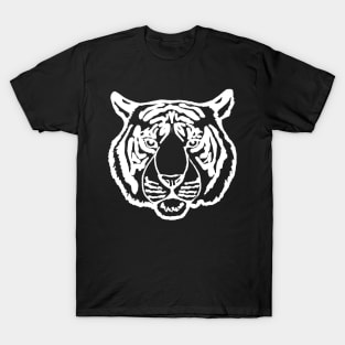 tiger face white T-Shirt